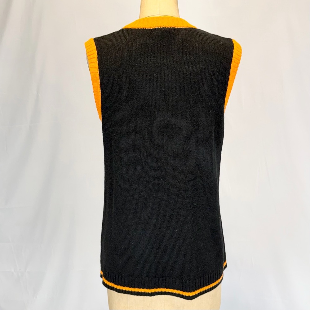 Spooky season Halloween knit sweater cardigan vest‎ trick or treat candy bat y2k - Picture 4 of 10